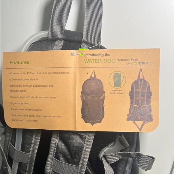 Gray Hydration Back Pack‎ -Ecogear (Water Dog) - Picture 7 of 7